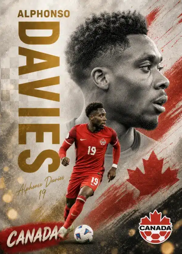 Alphonso Davies อัลฟอนโซ เดวีส์ แบ็กซ้ายกัปตันแคนาดา ลุยบอลโลก 2026