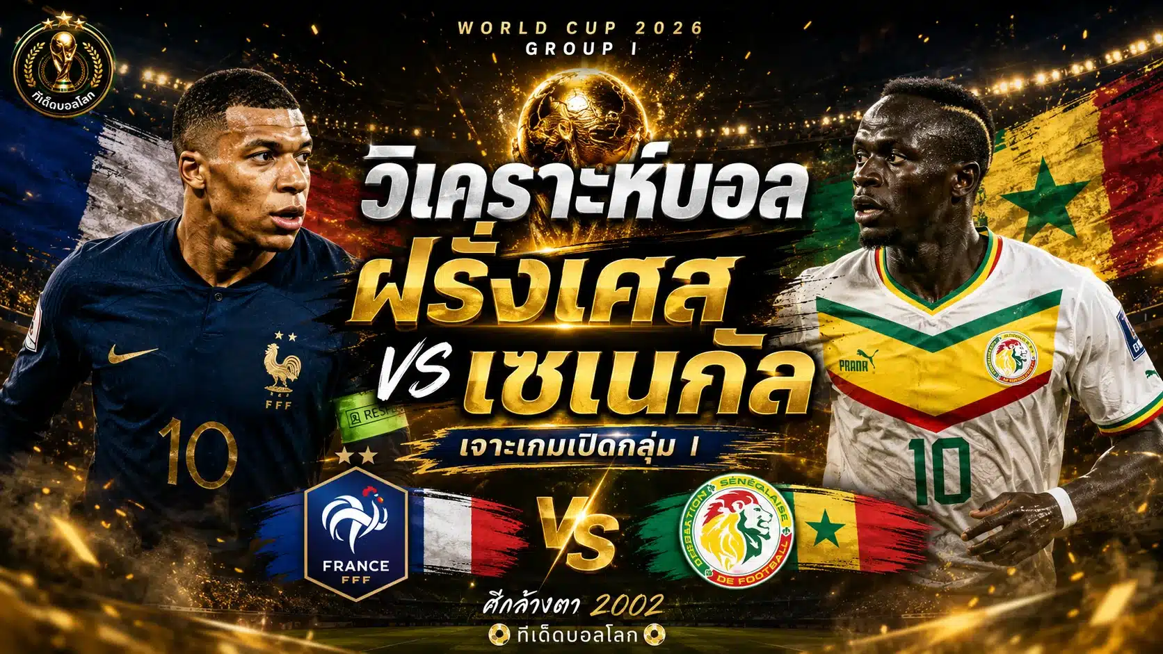 วิเคราะห์บอล ฝรั่งเศส vs เซเนกัล ฟุตบอลโลก 2026 พร้อมฟันธงสกอร์