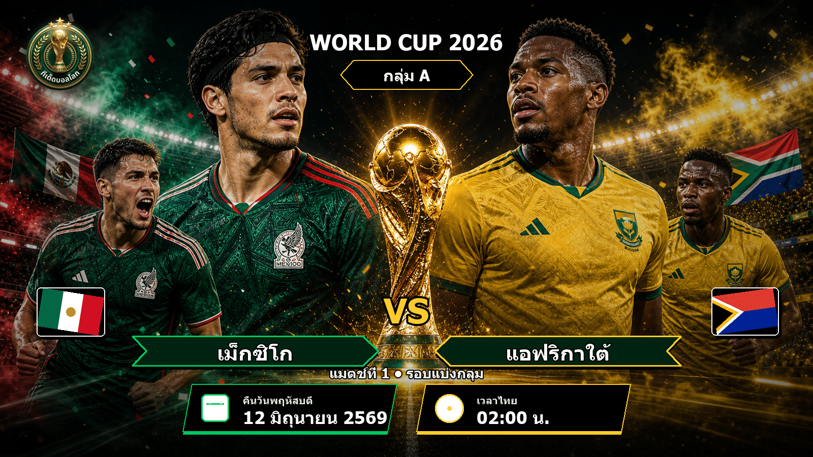 วิเคราะห์บอล เม็กซิโก vs แอฟริกาใต้ คู่เปิดสนามบอลโลก 2026
