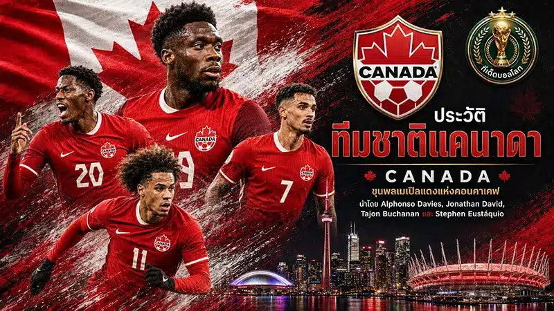 เจาะลึก ทีมชาติแคนาดา (Canada) เมเปิลลิฟส์ลุยบอลโลก 2026