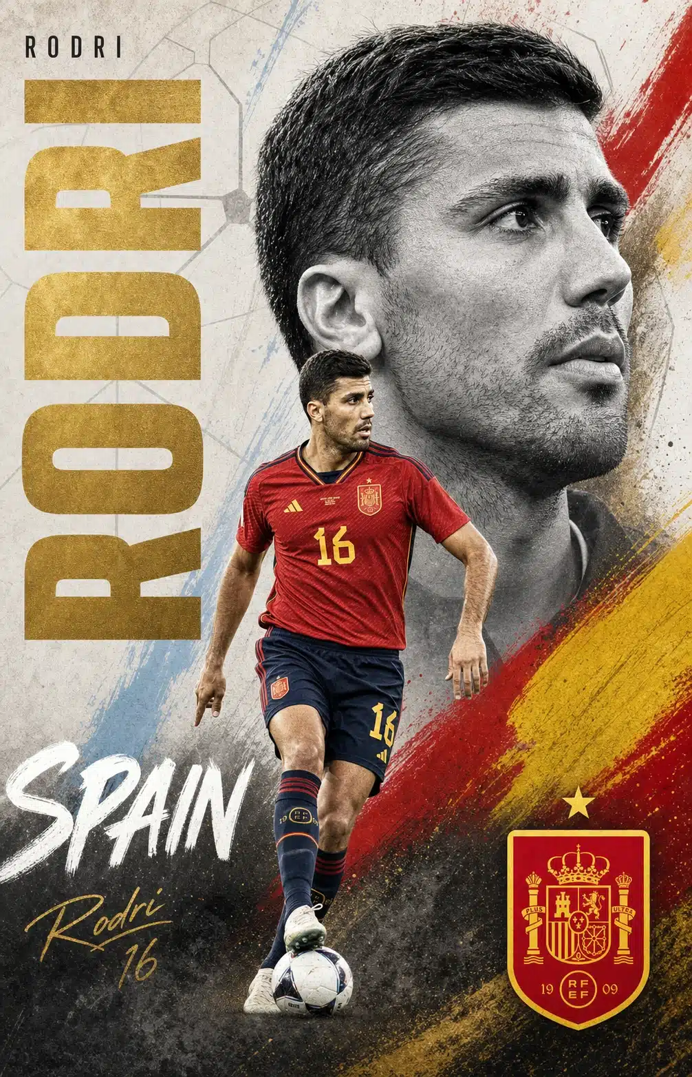 Rodri โรดรี้ ทีมชาติสเปน Golden Ball บอลโลก 2026