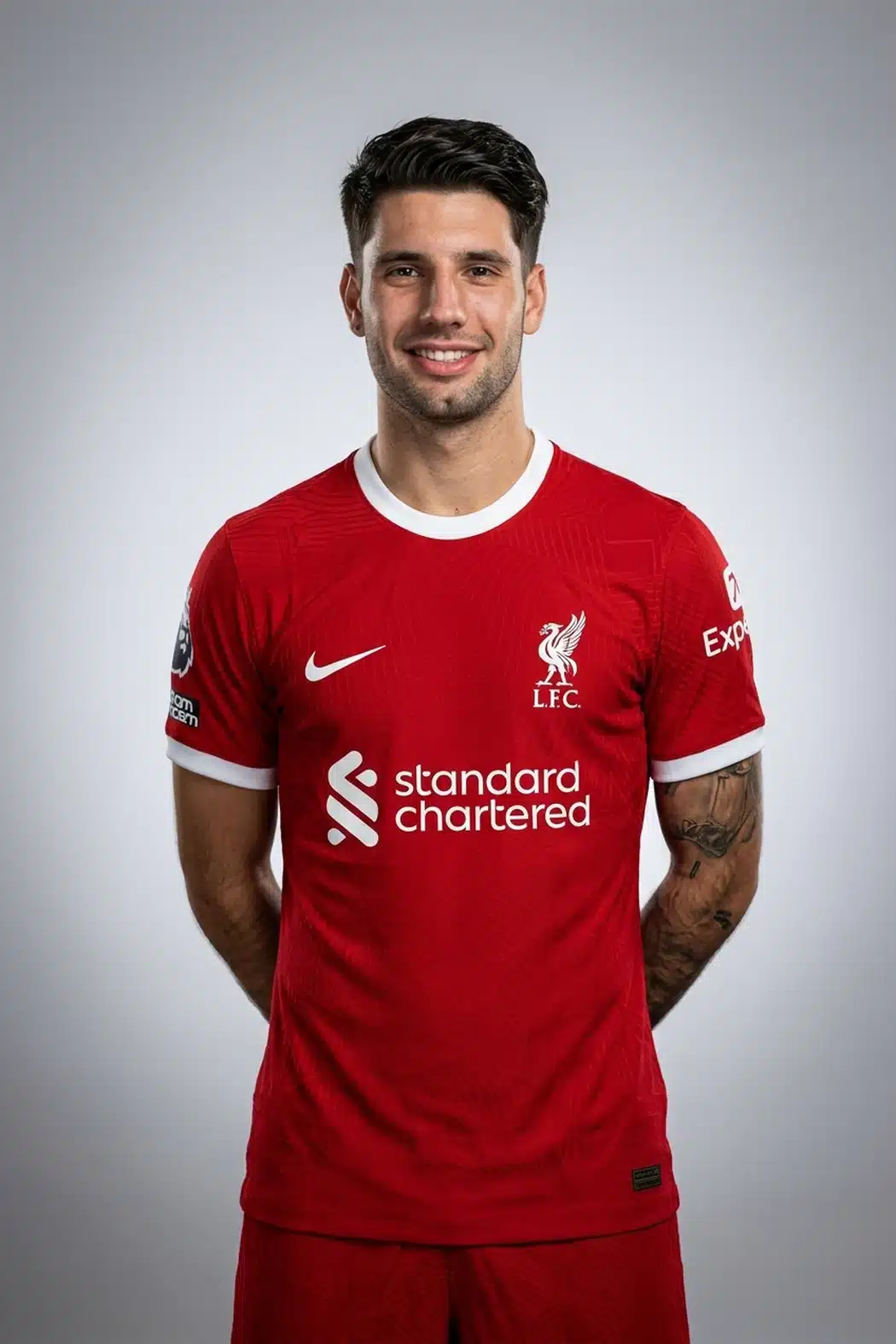 Dominik Szoboszlai โดมินิก โซโบสไล ในชุดสโมสร Liverpool FC ภาพโปรไฟล์นักเตะ
